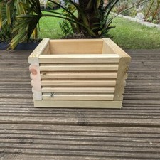 Square wooden planter - planter, garden