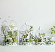 Decorative White Metal Bird