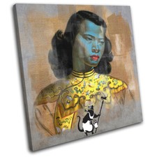 Chinese Girl Banksy Painter