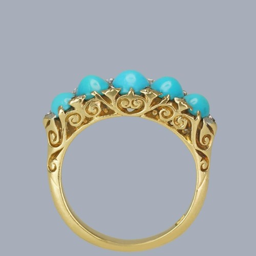 Antique turquoise diamond five - turquoise,