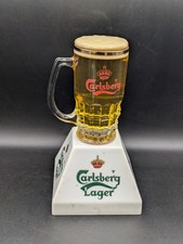 Vintage Carlsberg Lager Bar Front Beer Pump Topper 1970's