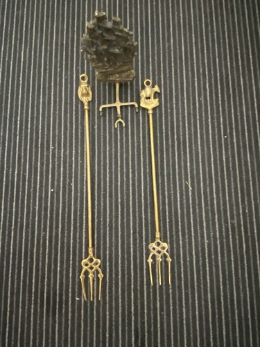 Brass fireside companion set - brass,