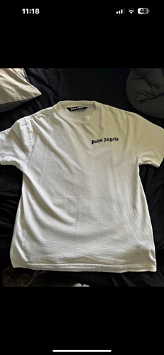 Palm angels white - angels, logo