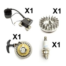 Mini Moto Dirt Bike Pull Start Short Flywheel Spark Plug Ignition Coil 47cc 49cc