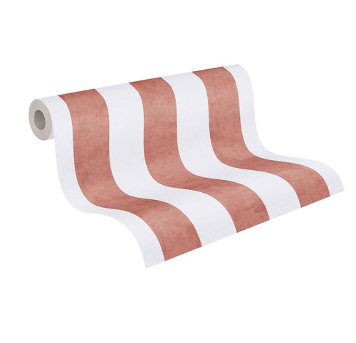 Cream red white striped - cream,