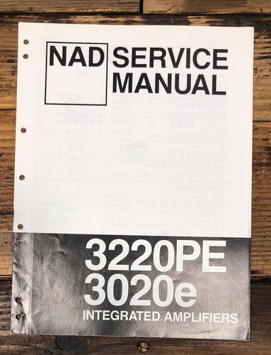 Nad model 3220pe 3020e - nad,