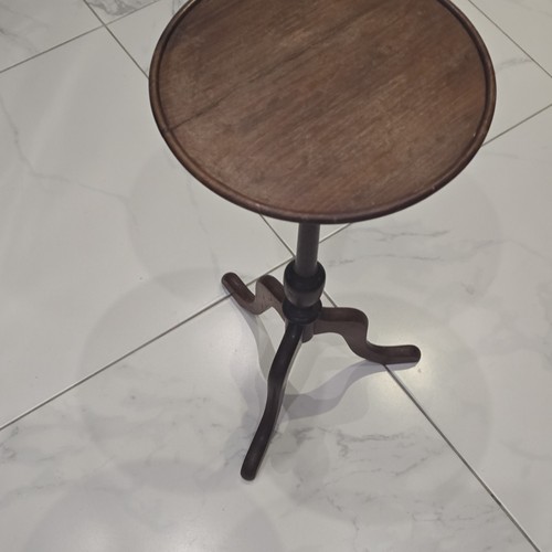 Small antique round side table - round,