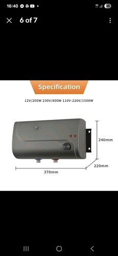 Campervan litre 12v 230v - 6,
