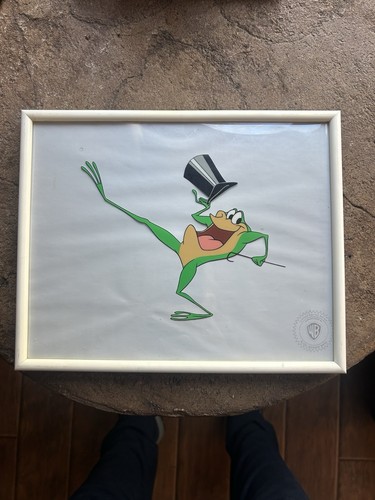 Michigan frog sericel 12x9 - michigan,