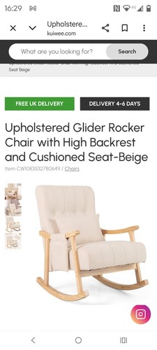 Upholstered rocking chair - ,