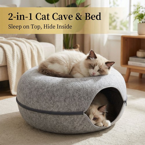 Felt cat cave - felt, tunnel
