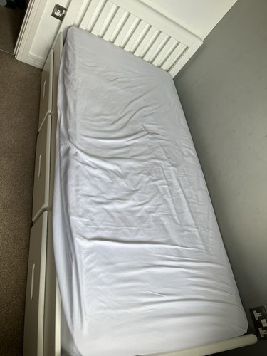White wood child single bed - wood,