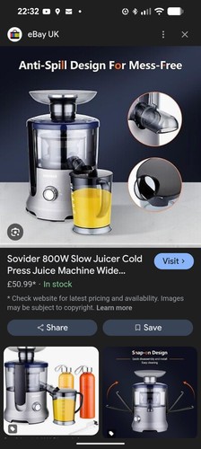 Sovider 800w slow juicer - sovider, cold