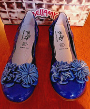 BELLAMY BLUE PATENT BALLERINA/
