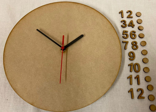 20cm round wooden clock - round,