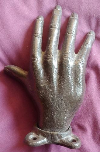 Vintage bronze hand - vintage, sculpture