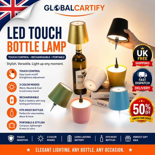 Wireless bottle table lamp - wireless,