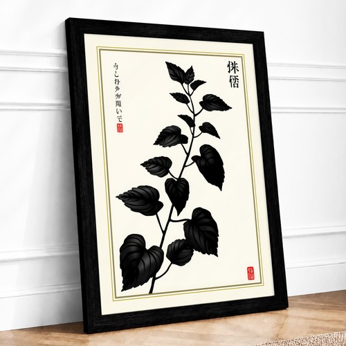 Botanical study ink - study, in