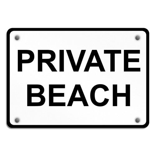 Horizontal metal sign private - metal,