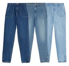 EX M*S DENIM JEAN JOGGER SLIM FIT LEG HIGH WAISTED LADIES ANKLE GRAZER PANT 