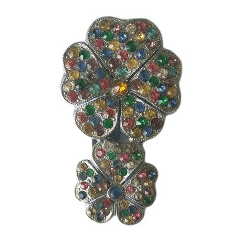 Dress clip brooch floral - dress, 1930s