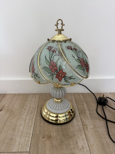 Vintage floral glass - glass, panel