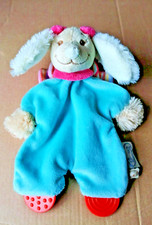 Noukies Puppy Dog Comforter Blanket/rattle