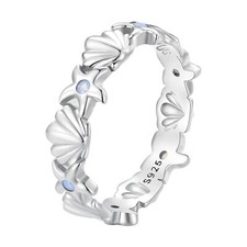 Opal Sea Life Ring Shell Star