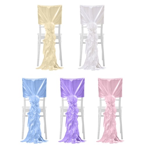 Satins chair cover ruffle - satins,