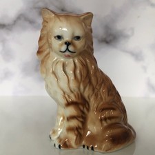 Vintage Kitsch Bone China Orange Tabby Cat Figurine