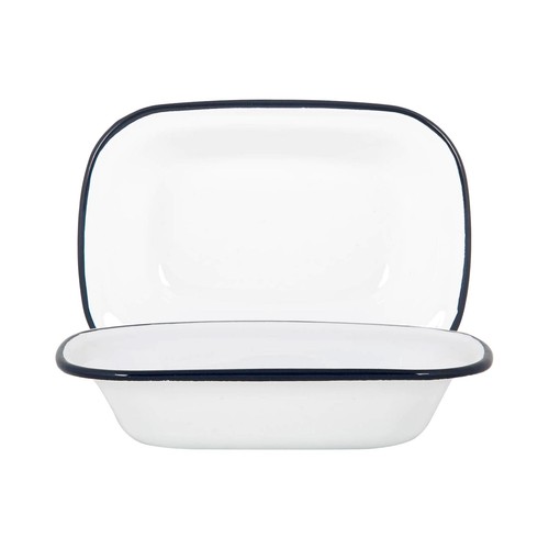 White enamel pie dishes 20cm - pie,