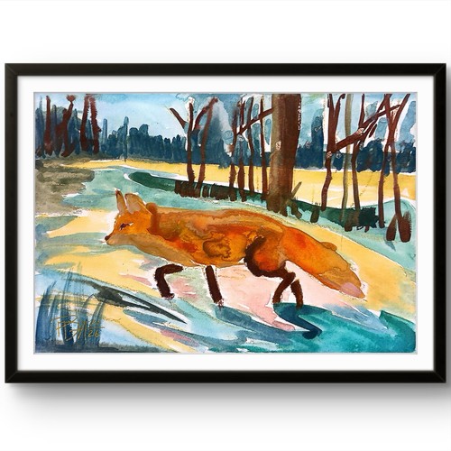 Original signed fox snow - signed,