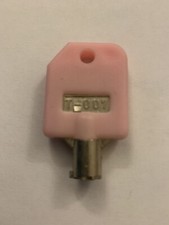 T-007 Pink Tubular vending machine key for 1800 vends, SSF, LYPC, V-lines