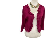 Wallis Fuscia Pink Shrug Size Large Ec Away 3.9