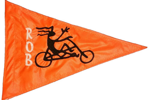 Custom recumbent trike - recumbent, flag