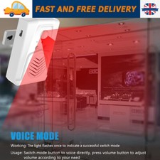 PIR Motion Sensor Activated Music Sound Player Loudspeaker Reminder White/Black