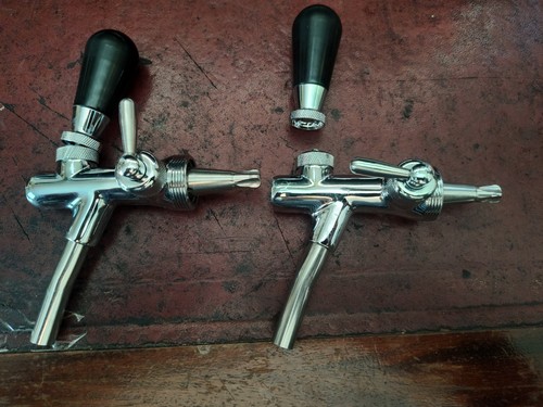 Chrome beer taps with - beer,