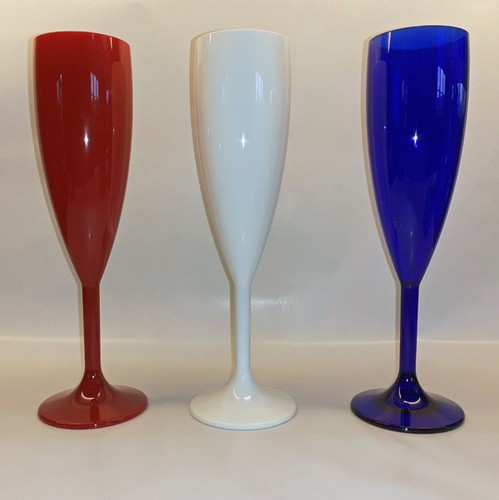 Polycarbonate champagne flutes - champagne,