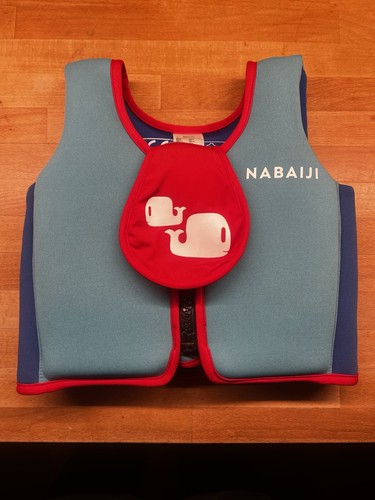 Kids foam swim vest blue - foam, red