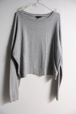 Topshop Womens Textured Jumper - Grey - Size 14 (I13)