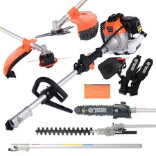 52cc Multi Function 5 in 1 Garden Tool - Brush Cutter, Grass Trimmer, Chainsaw, 
