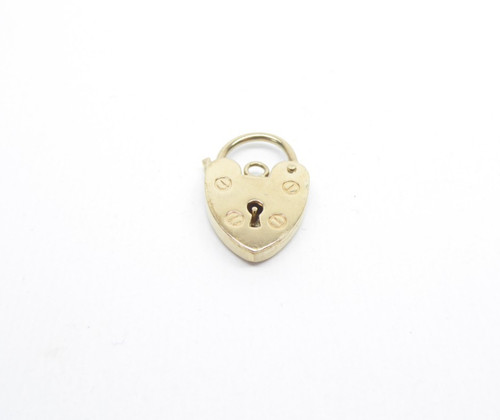 9ct gold padlock - padlock, plain