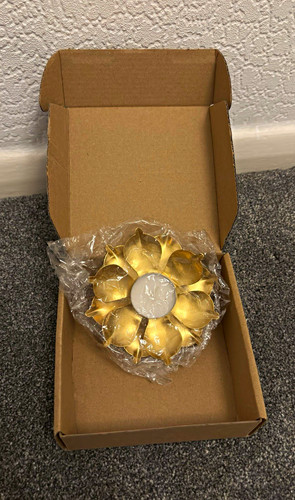 Gold metal lotus flower tea - gold,