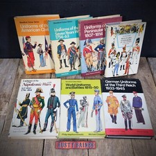 Bundle of Hardcover Blandford Military Uniform Books, German, Napoleonic Etc.