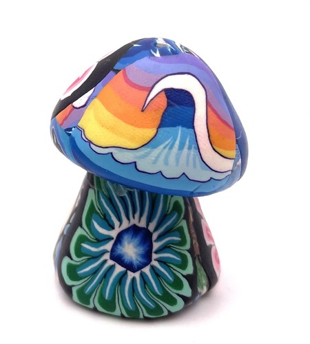 Mushroom figurine polymer - mushroom,