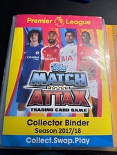 17/18 Topps Match Attax Premier League Trading Card Binder with 345 cards