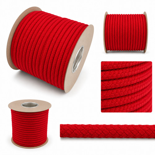 6mm 12mm red - cord, braid