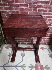 Veg & Fruit Storage Shop& Farmhouse Kitch Antique School Desk With Lift Top Lid