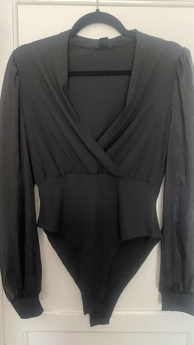 Shein black surplice ribbed - surplice,