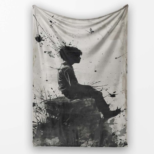 Soft fleece blanket - fleece, sofa